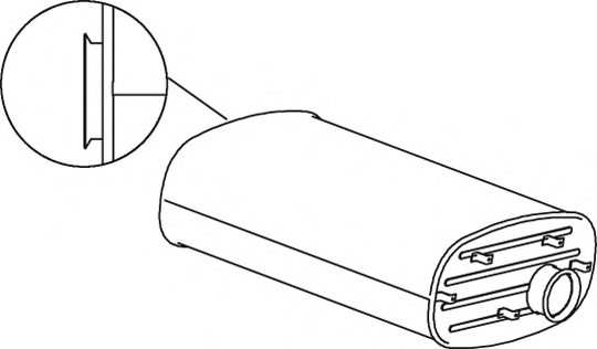 DINEX 64367 Middle-/End Silencer